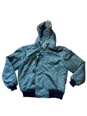 Jacket, Flyer's CWU-45/P Patton Size Large Military Parka Jacket Faux Fur Hood